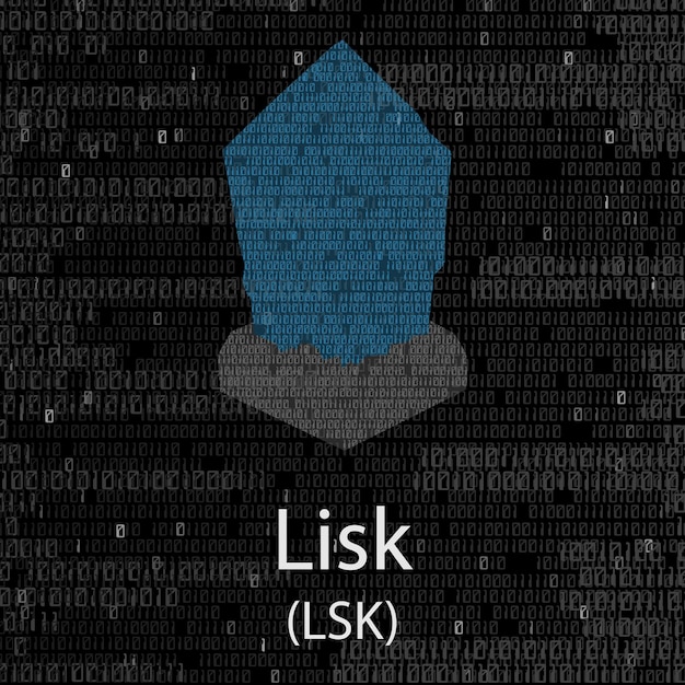 Vecteur fond de crypto-monnaie lisk