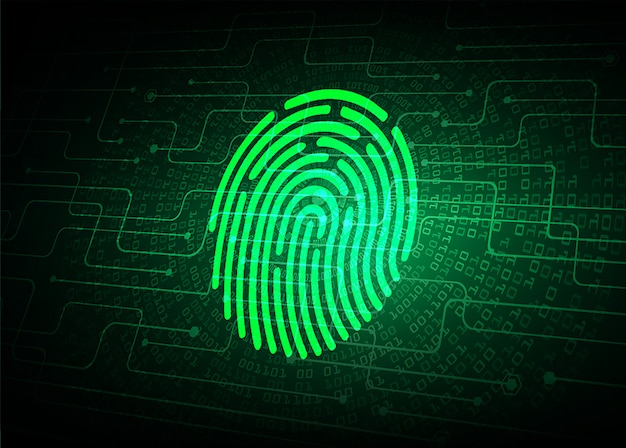 Fond de cybersécurité du réseau d'empreintes digitales