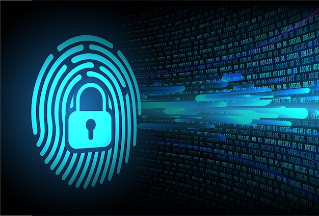 Fond de cybersécurité du réseau d'empreintes digitales