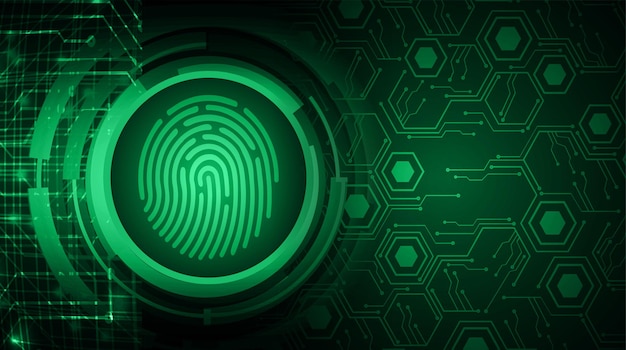Fond de cybersécurité de réseau d'empreintes digitales