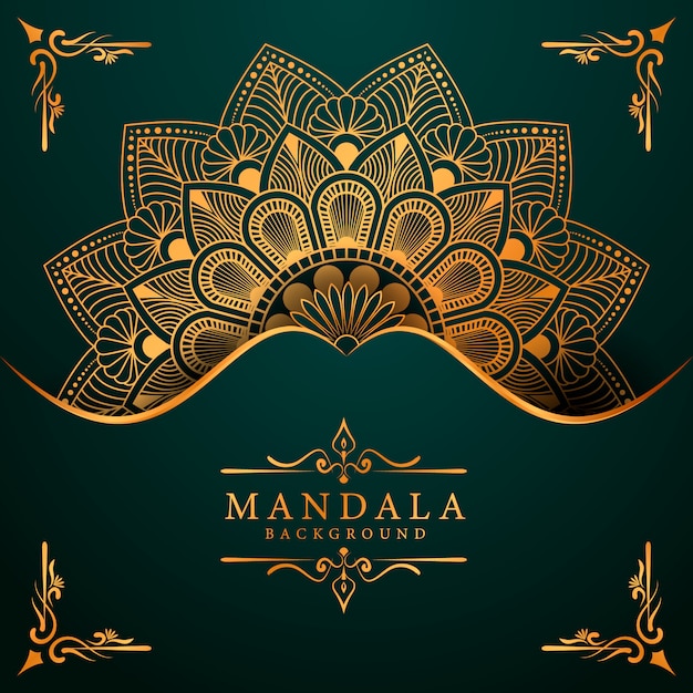 Fond décoratif avec un design élégant de mandala de luxe