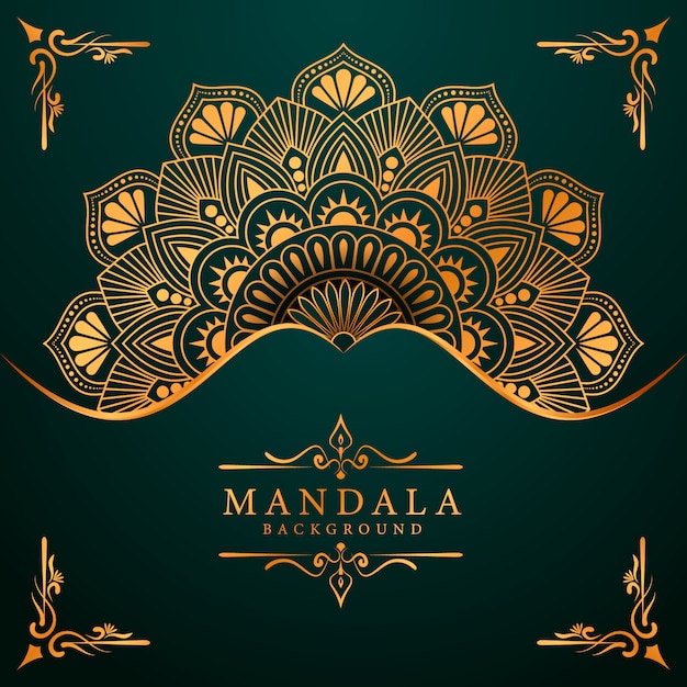 Fond décoratif avec un design élégant de mandala de luxe