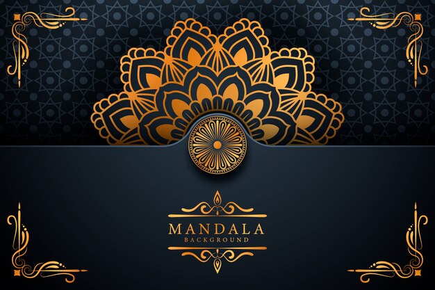 Fond Décoratif Avec Mandala De Luxe élégant