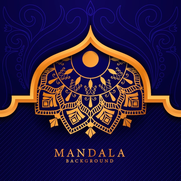 Fond Décoratif Avec Mandala De Luxe élégant