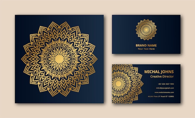 Fond De Décoration Carte De Visite Mandala Vectoriel