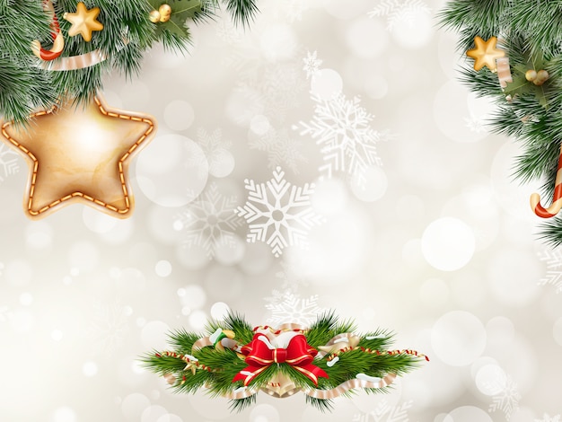 Fond de décoration de Noël.
