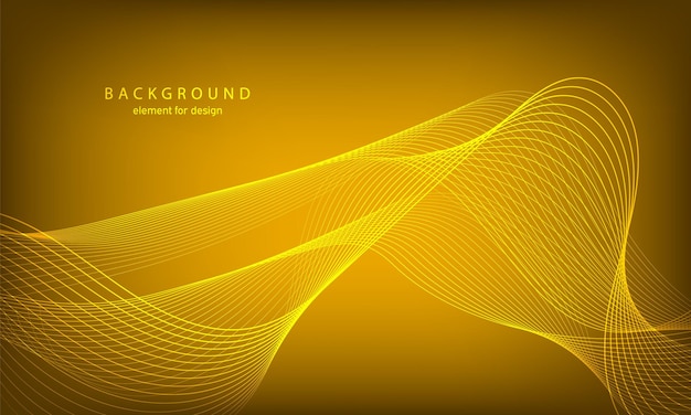 Fond dégradé abstrait. Couleur tendance jaune. Élément de vague coloré pour la conception.