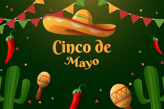 Fond dégradé de cinco de mayo