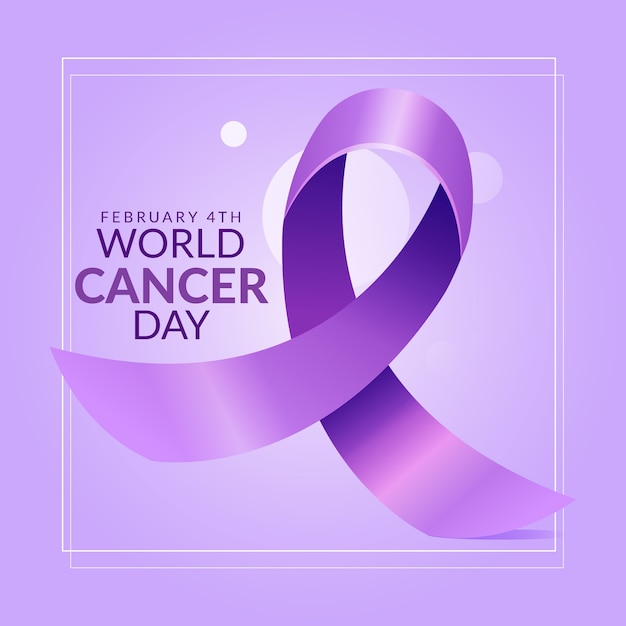 Fond dégradé de la journée mondiale du cancer