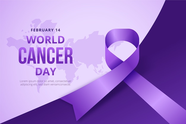 Fond dégradé de la journée mondiale du cancer