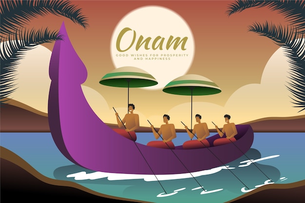 Vecteur fond dégradé onam