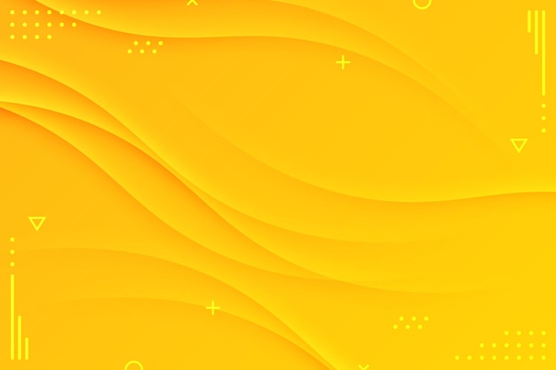 Fond dégradé de vague abstraite jaune