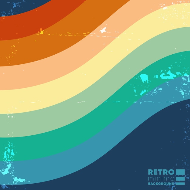 Fond de design rétro avec des rayures de couleur vintage. Illustration vectorielle.
