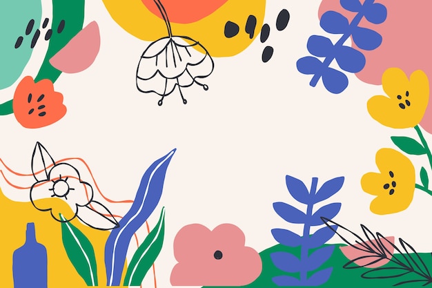 Fond de doodle abstrait dessiné à la main