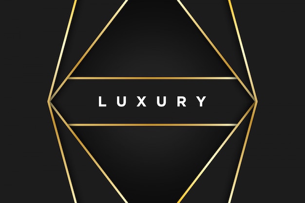 Fond doré de luxe 3d noir