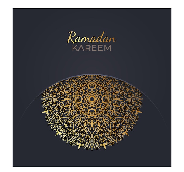 Fond Doré Style Ramadan Kareem Mandala