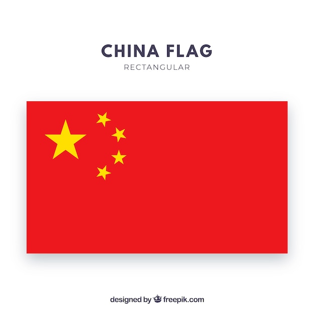 Vecteur fond de drapeau chinois