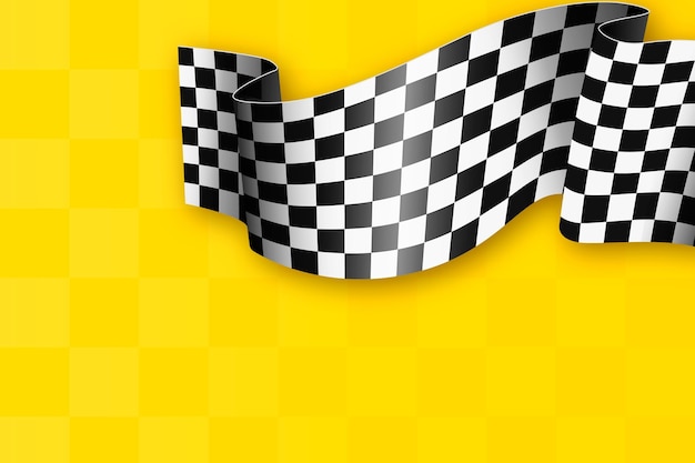 Fond de drapeau à damier de course réaliste
