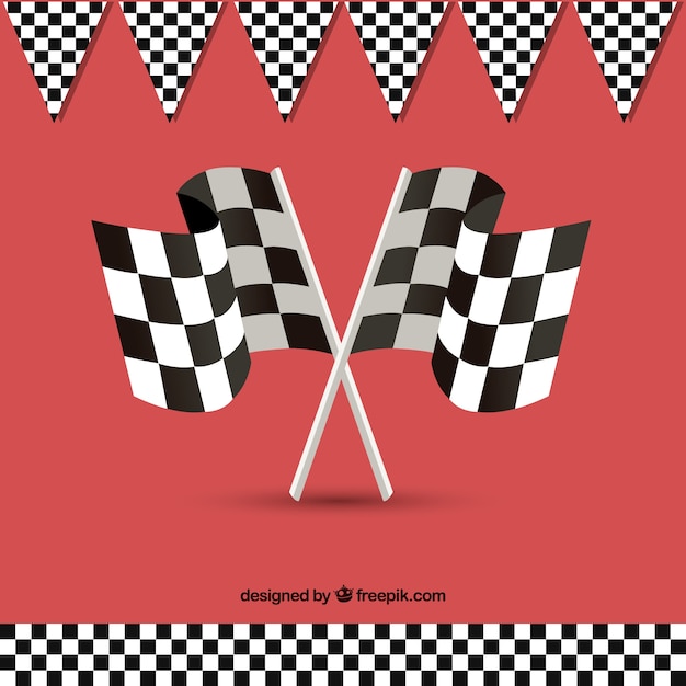 Fond de drapeau à damier