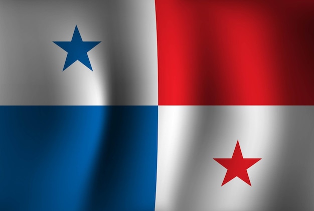 Fond de drapeau panaméen agitant la bannière nationale 3D Fond d'écran