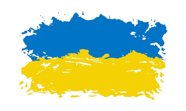 Fond de drapeau Ukraine aquarelle peinte à la main