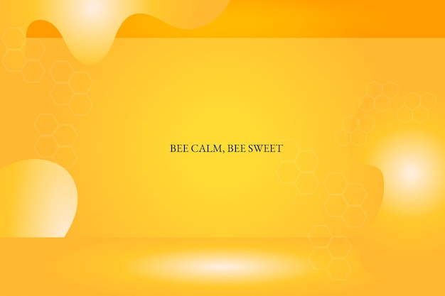 Le fond du miel soit calme soit doux l'abeille gradient jaune