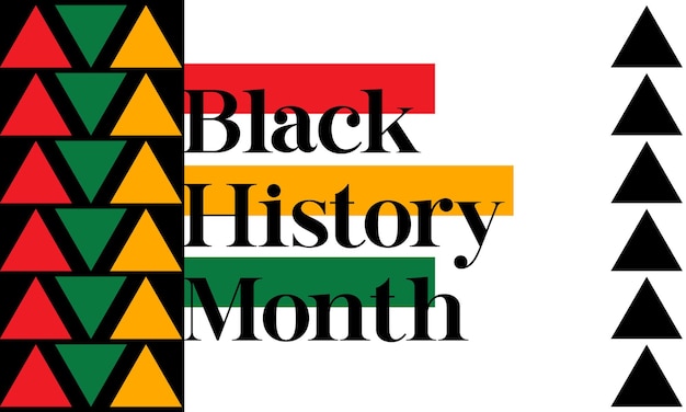 Fond Du Mois De L'histoire Des Noirs Ou Conception D'illustration Vectorielle Moderne De L'histoire Afro-américaine