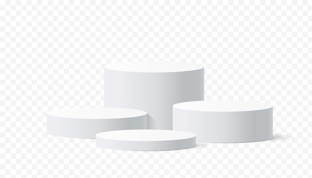 Fond du podium du piédestal blanc pour l'affichage du produit vecteur EPS