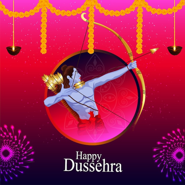 Fond De Dussehra Heureux Avec Seigneur Rama