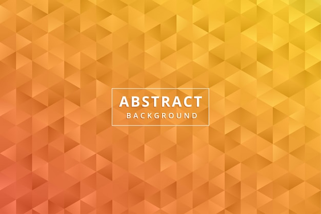 Fond d'écran abstrait. hexagone polygone orange jaune vecteur Premium