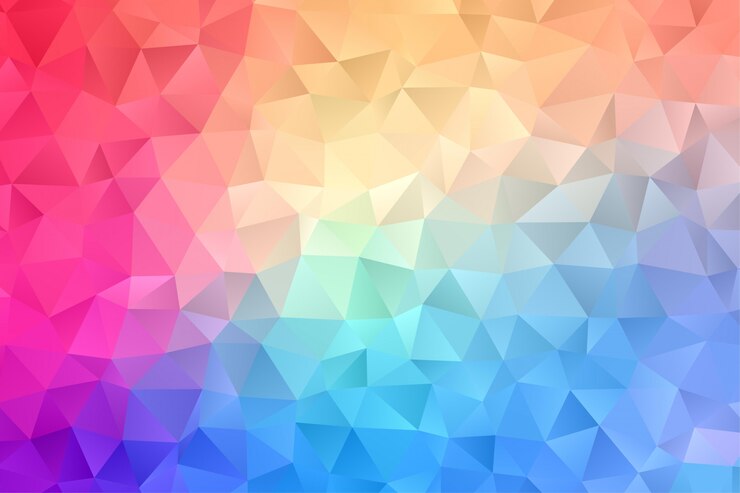 Vecteur fond d'écran abstrait. triangle coloré polygone hexagone vecteur premium