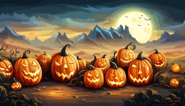 Fond d'écran et arrière-plan Halloween Jack O Lantern Citrouille d'Halloween Jack de la lanterne vue de face