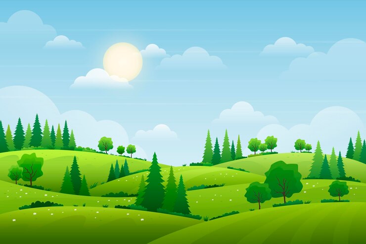 Vecteur fond d'écran avec concept de paysage naturel