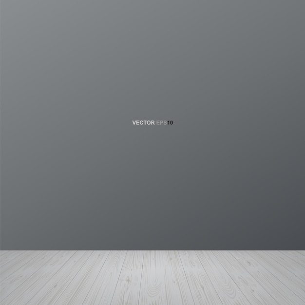Fond d'espace de pièce vide avec plancher en bois. Illustration vectorielle.