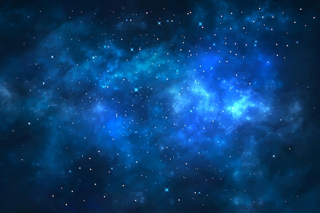 Fond d'espace avec poussière d'étoiles et étoiles brillantes Cosmos coloré réaliste avec fond de galaxie