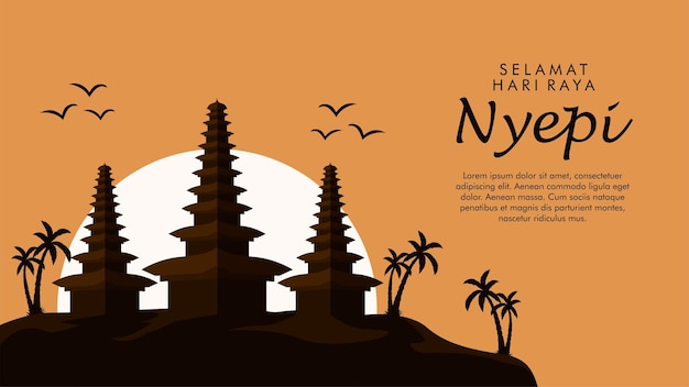 Fond d'événement hindou nyepi bali