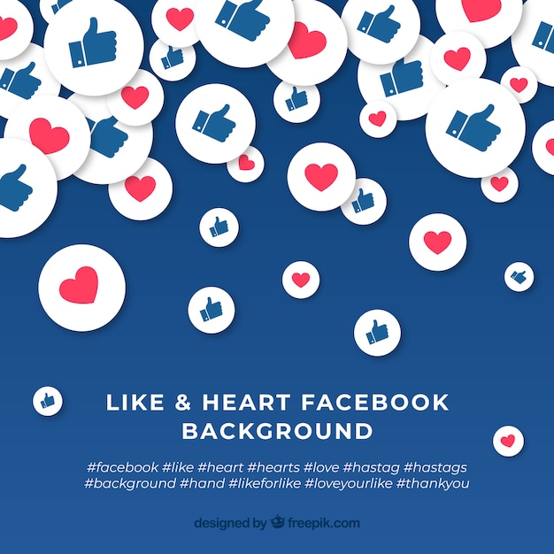 Fond Facebook avec des goûts
