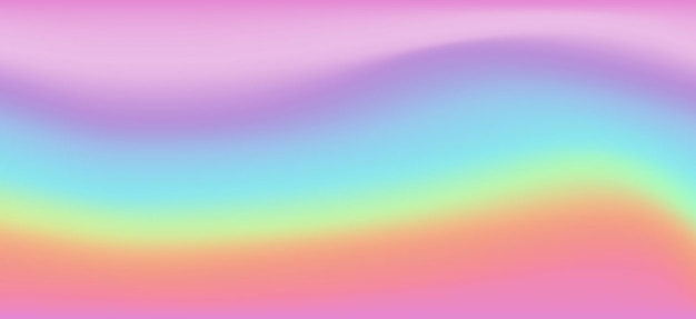Fond De Fantaisie Arc-en-ciel. Illustration Holographique Aux Couleurs Pastel. Ciel Multicolore.