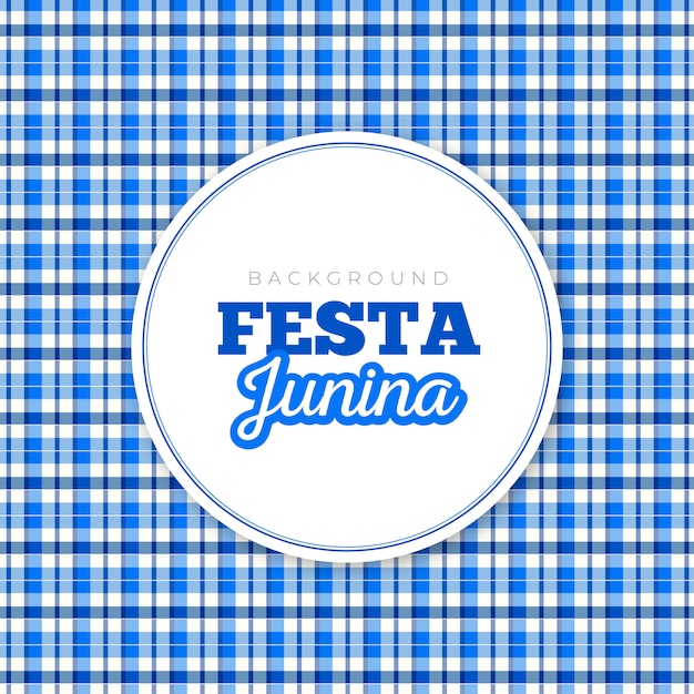 Vecteur fond festa junina plaid blue