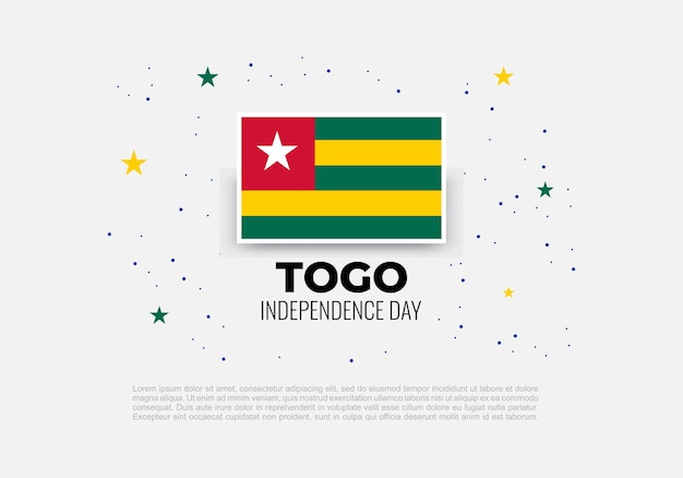 Vecteur fond de la fête de l'indépendance du togo célébré le