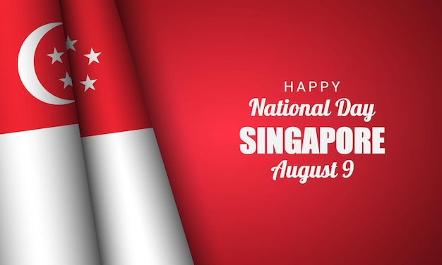 Vecteur fond de la fête nationale de singapour