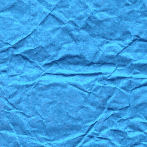 Vecteur fond de feuille carrée de papier froissé bleu