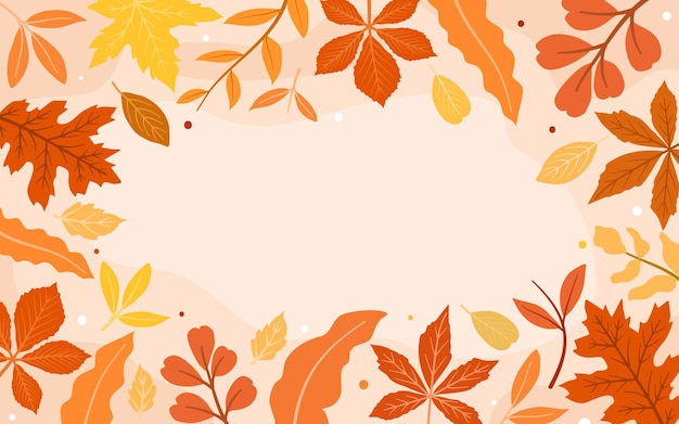 Fond de feuilles d'automne avec des feuilles autour