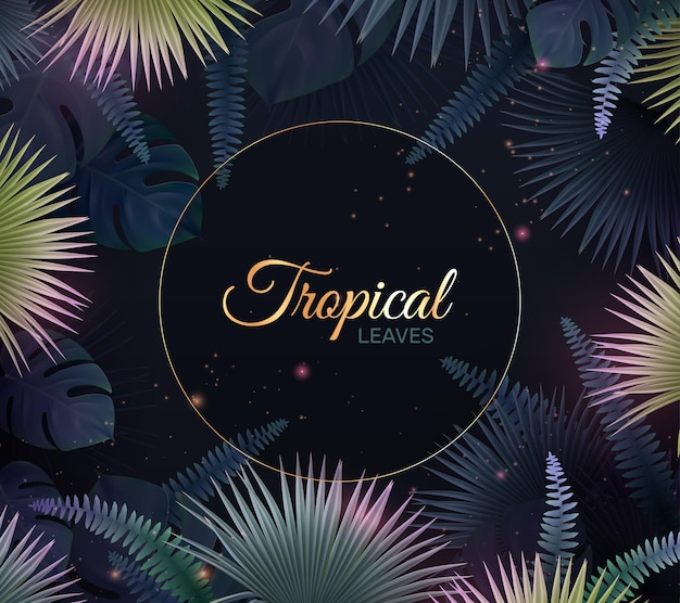 Fond De Feuilles Tropicales