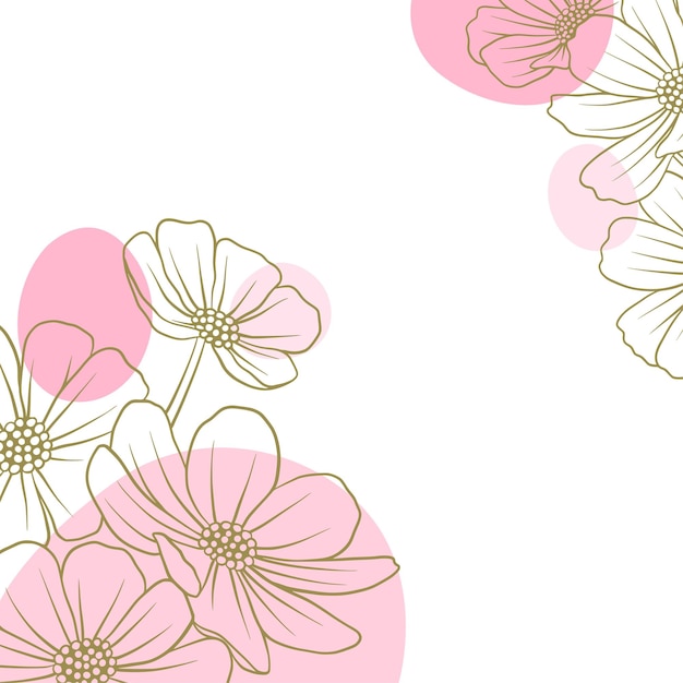 Fond de fleur de dessin simple