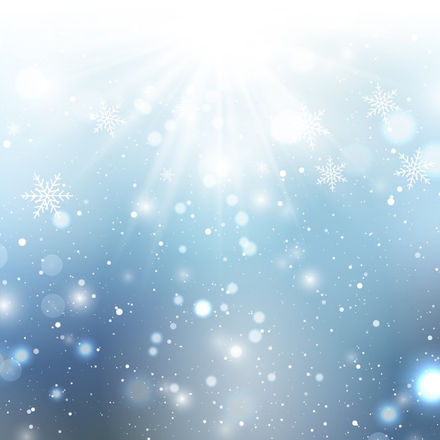 Fond de flocon de neige de Noël