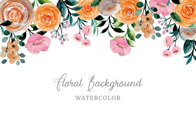 Fond Floral Avec Aquarelle