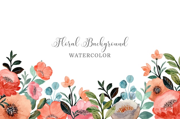 Fond Floral Avec Aquarelle