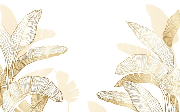 Fond floral gravé linéaire dessiné à la main
