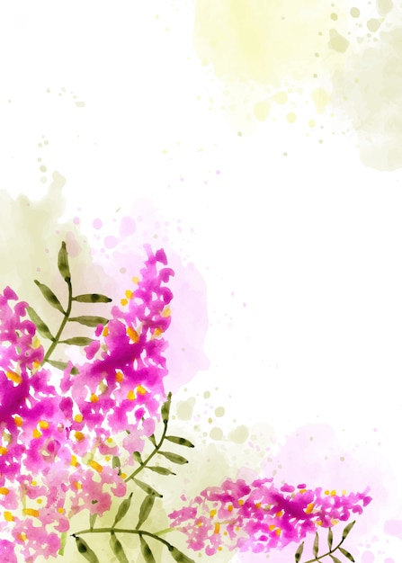 fond floral peint à la main dans un style aquarelle